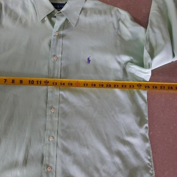 Ralph Lauren Blue Label Green Long Sleeve Button Down Shirt Sz 16.5/ L - Picture 5 of 11